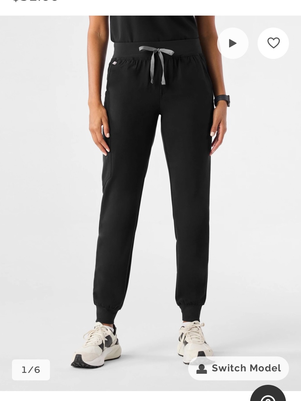 Figs Black Women's Cargo Jogger Pants - Picture 2 of 3